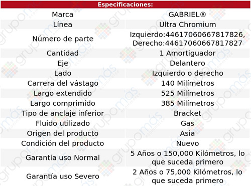 Amortiguador Delantero Gabriel Creta 2017_2019 Foto 2