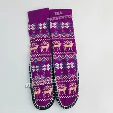 Meia Pantufa Sapato Forrada Pelinho Antiderrapente Inverno