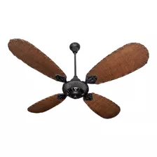 Ventilador De Techo Fundición Palas De Rattan 130cm F