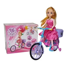 Boneca Bicicleta A Pilha Com Luz E Som Anda Sozinha