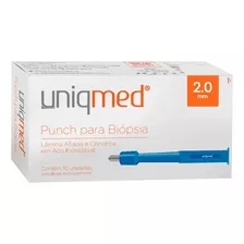Punch Dermatologico Descartavel Uniqmed - Kit C/ 10 2,0mm