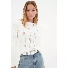 Sweater Chompa Talla M Blanca Nueva Con Etiqueta Importada