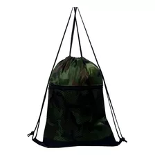 Mochila Camuflado Saco Academia Bolsa Cordão