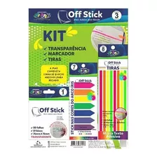 Kit Marcador Páginas Bloco Adesivo Marca Texto Off Paper