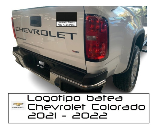 Letras Logotipo Tapa Batea Chevrolet Colorado Lt,  2020-22 Foto 6