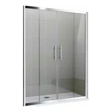 Mampara De Baño 130x185 Cm 4 Hojas Transparente 6mm Cts.