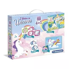 Clementoni Edukit Unicornio 4 En 1, 18035, Multicolor.