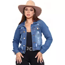 Jaqueta Jeans Feminina Moda Country Rodeio Cowgirl Boiadeira