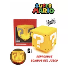 Lámpara Super Mario Bros Luz Tenue Incluye Sonidos Del Juego