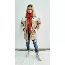 Campera Parka Super Abrigada Vintage Marca Lacar Nude Blanco