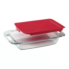 Contenedor Rectangular De Vidrio Con Asas Pyrex 1.9 Litros