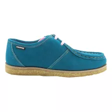 Sapato Canadian Anos 80/90 Couro Azul Sola Borracha Crepe.