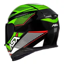 Capacete Asx Eagle Hunter Preto Verde Brilhante Tamanho Do Capacete 58/m