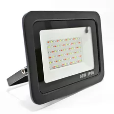 Mayorled Reflector Led 50w Con Luz Rgb Y Carcasa Negro 220v