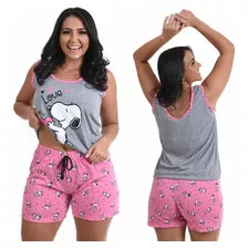 Pijama Feminino Baby Doll Camiseta Short Doll Black Friday