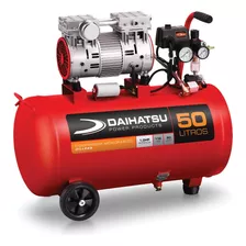 Compresor De Aire Eléctrico Portátil Daihatsu Co1050 Monofásico 50l 1hp 220v 50hz Rojo
