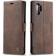 Funda Para Galaxy Note 10 Plus, Marron/cuero/tarjetero