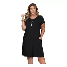 Vestido Plus Size Malha Viscolycra Soltinho Moda Evangelica