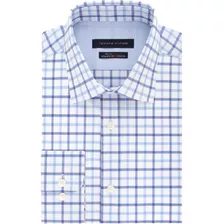 Tommy Hilfiger Mens Athletic-fit Non-iron Th Flex Camisa 