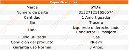 1- Amortiguador Gas Trasero Izq/der T-cross 20/21 Syd Foto 2