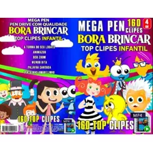 Mega Pen Drive 160 Clipes Bora Brincar Infantil