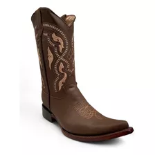 Botas Rodeo Vaqueras En Piel Genuina Cómodas Y De Lujo Café