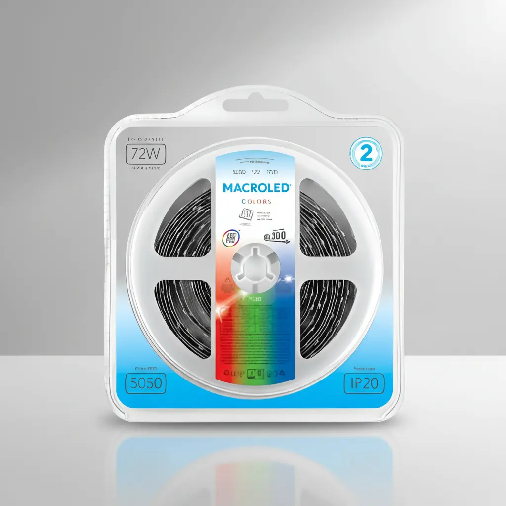 Tira 5050 Macroled Rgb Ip20 - Dc12v - 14,4w - 5 Mts Rgb