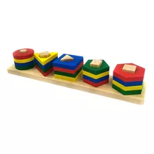 Brinquedo Educativo Pirâmides Retangular Colunas 21 Peças