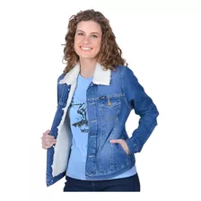 Jaqueta Jeans Feminina Wrangler Forrada Com Pelo Wf7022