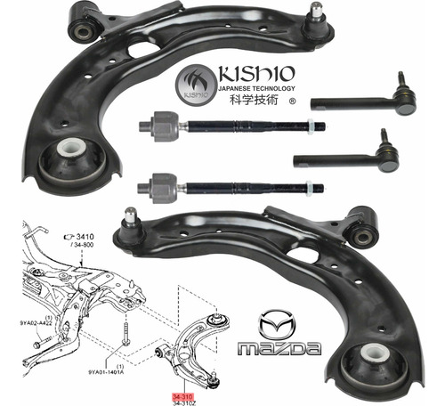 Kit Horquillas Bieletas Terminales Mazda 2.0l Cx-3 2016-2022 Foto 3