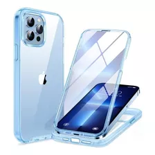 Funda Miracase Para iPhone 13 Pro Max- Transparente Azul