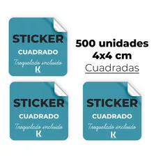 500 Etiquetas Adhesivas O Sticker Adhesivo 4cm Cuadrada