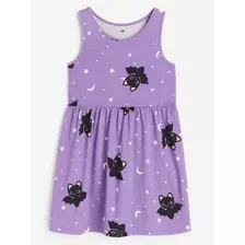 Vestido H&m Niña Violeta Murciélago T8/10