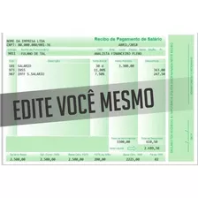 Modelo Holerite Contra-cheque Editável No Excel Frete Grátis