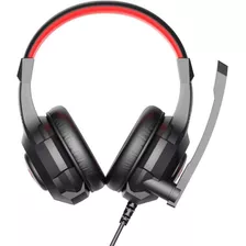 Auriculares Para Jugadores Havit Gamenote H2031d, Color Negro Y Rojo