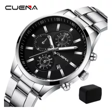 Relógio Masculino Cuena Aço Inox Quartz Calendário