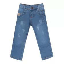 Calças Comprida Infantil Jeans 1 A 8 Anos Azul/ Preta