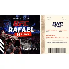 Convite Digital | Virtual Ufc Mma C/ Ingresso Personalizado 