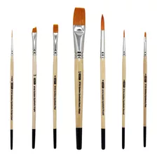 Cepillo Zem Golden Synthetic Brush Set 7 Pcs Pincel Lave 3/4