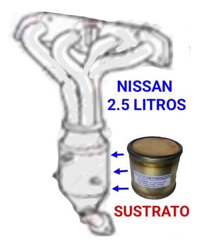Catalizador  Euro  Nissan  Altima  2.5 L. 4 Cil  2001 A 2016 Foto 2