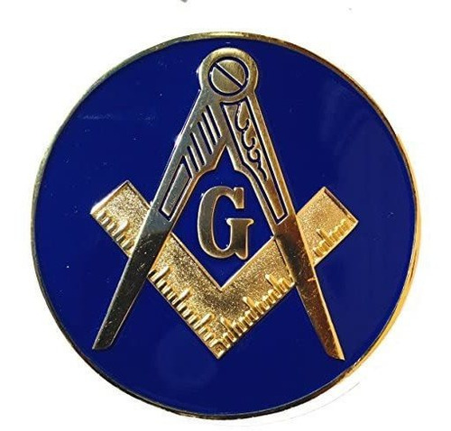 Masonic Master Mason Auto Car Etiqueta Emblema Reflex Blue H Foto 3