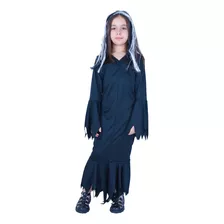 Fantasia Morticia Infatil Hallowen