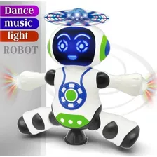 Brinquedo Robô Dança Gira 360 Graus Robot Som E Luz