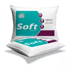 Travesseiro Soft Antialérgico Fibra Siliconada Kit 2 Uni