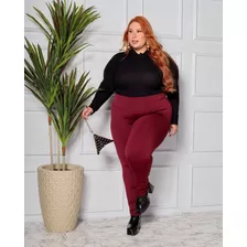 Calça Legging Plus Size Térmica Flanelada Leg Inverno