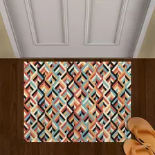 Tapete De Porta Geometrico Losango Color