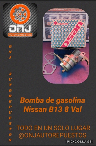 Bomba De Gasolina Mecánica Nissan B13 8 Val 