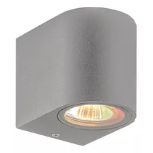 Aplique Pared Exterior Unidireccional Curvo Apto Led Gu10