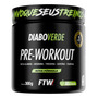 Pré Treino Pre Workout Diabo Verde Pote 300g Sabor Maça Verde Ftw