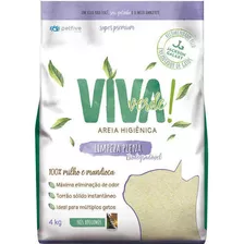 Areia Gato Viva Verde P/ Gatos Limpeza Plena 4kg (fina) 